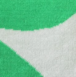 Habitat Floral Pattern Knit Throw - White & Green -125x150cm -Habitat shop 1953716 R B001