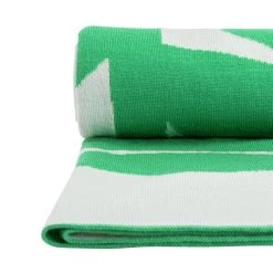 Habitat Floral Pattern Knit Throw - White & Green -125x150cm -Habitat shop 1953716 R Z002A
