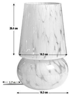 Habitat Rahnn Confetti Glass Table Lamp - White 9 Habitat Rahnn Confetti Glass Table Lamp - White -Habitat shop 1970421 R E001