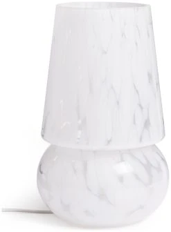 Habitat Rahnn Confetti Glass Table Lamp - White