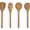 Habitat Global 4 Piece Wooden Utensils Set - Natural -Habitat shop 1998915 R Z001A