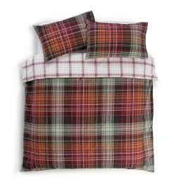 Habitat Red Brushed Check Bedding Set - Single -Habitat shop 2019408 R Z002A