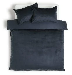 Habitat Plain Velvet Navy Bedding Set - Double -Habitat shop 2063241 R Z002A