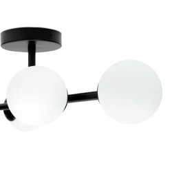 Habitat Opal Metal Bathroom Flush Ceiling Light - Black -Habitat shop 2067405 R Z002A