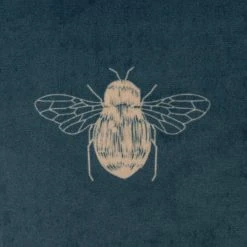 Habitat Gold Bee Printed Cushion - Teal - 43x43cm -Habitat shop 2072610 R B001