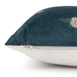 Habitat Gold Bee Printed Cushion - Teal - 43x43cm -Habitat shop 2072610 R Z003A