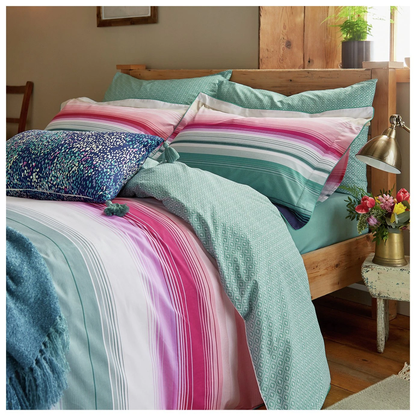 Joules Cotton Percale Cotswold Stripe Bedding Set - Single 4 Joules Cotton Percale Cotswold Stripe Bedding Set - Single - Image 2