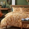Habitat Cotton Linear Leaf Print Yellow Bedding Set- Single -Habitat shop 2208972 R Z001A