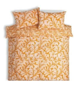 Habitat Cotton Linear Leaf Print Yellow Bedding Set- Single -Habitat shop 2208972 R Z002A