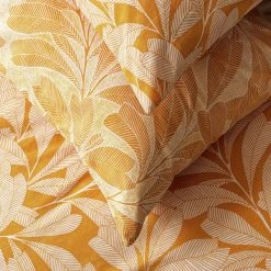Habitat Cotton Linear Leaf Print Yellow Bedding Set- Single -Habitat shop 2208972 R Z002C
