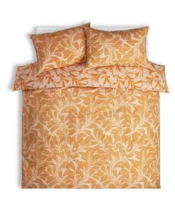 Habitat Cotton Linear Leaf Print Yellow Bedding Set- Single -Habitat shop 2208972 R Z003A