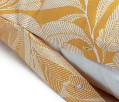 Habitat Cotton Linear Leaf Print Yellow Bedding Set- Single -Habitat shop 2208972 R Z004A