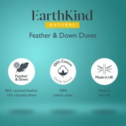 Earthkind Luxury Feather & Down 10.5 Tog Duvet - Single -Habitat shop 2253721 R Z012A