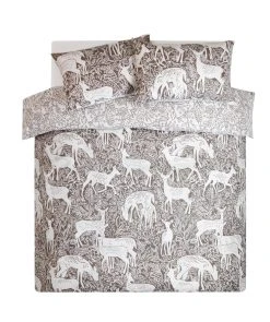 Habitat Brushed Cotton Deer Print Grey Bedding Set - Single -Habitat shop 2729107 R Z002A