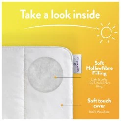 Slumberdown Summer Non Allergic 4.5 Tog Duvet - Single -Habitat shop 2842905 R Z004A