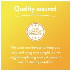 Slumberdown Summer Non Allergic 4.5 Tog Duvet - Single -Habitat shop 2842905 R Z011A