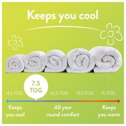 Slumberdown Spring Non Allergic 7.5 Tog Duvet - Single -Habitat shop 2842936 R Z006A