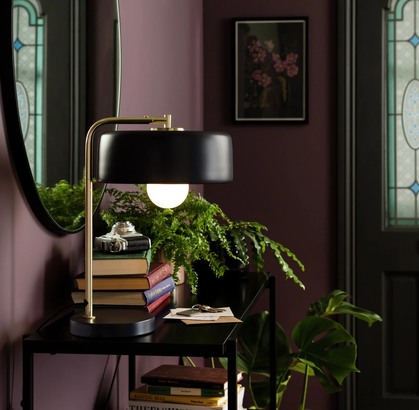 Habitat Minah Iron LED Table Lamp - Black & Brass 4 Habitat Minah Iron LED Table Lamp - Black & Brass - Image 2