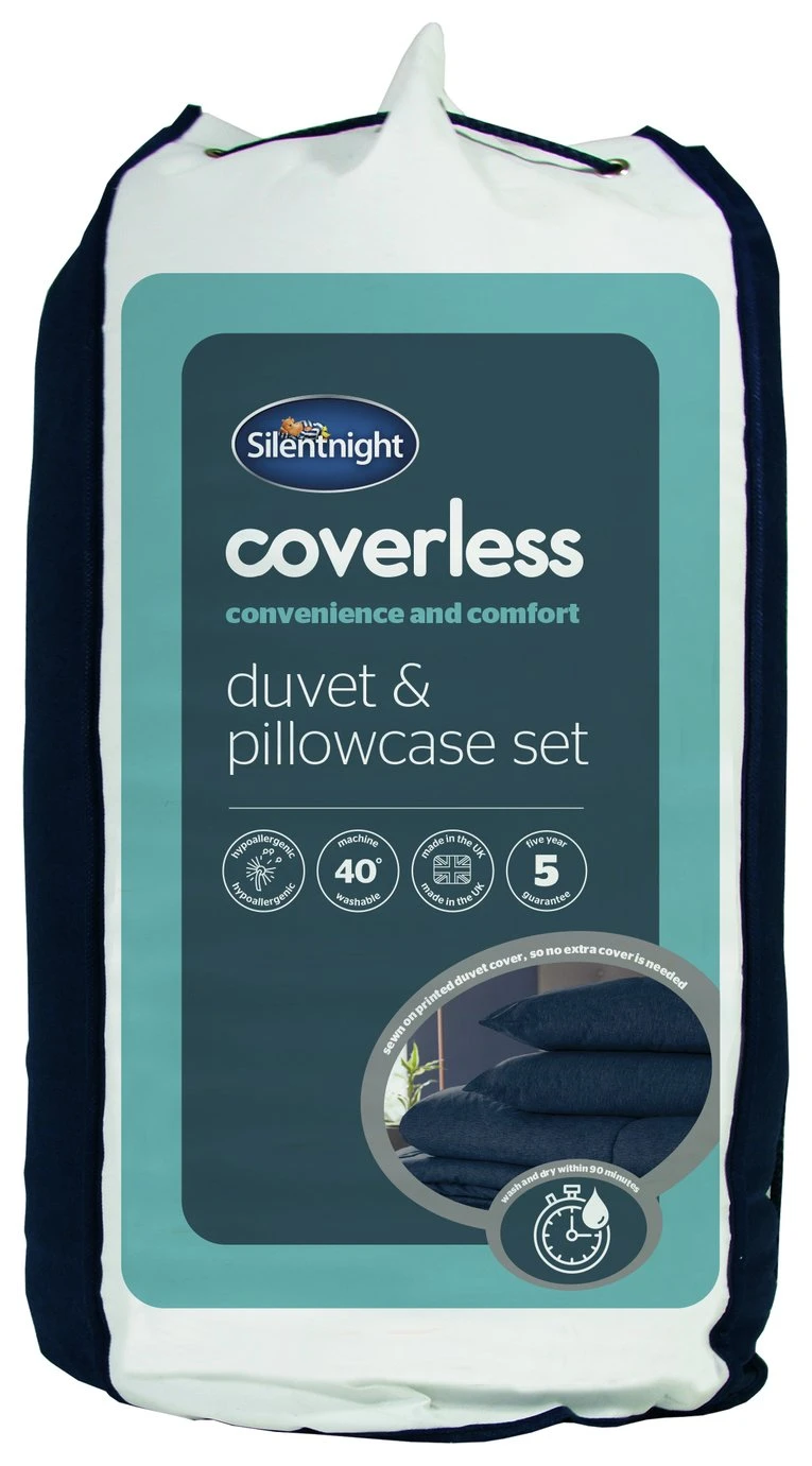 Silentnight Coverless 10.5Tog Navy Duvet &Pillowcase- Single 3 Silentnight Coverless 10.5Tog Navy Duvet &Pillowcase- Single