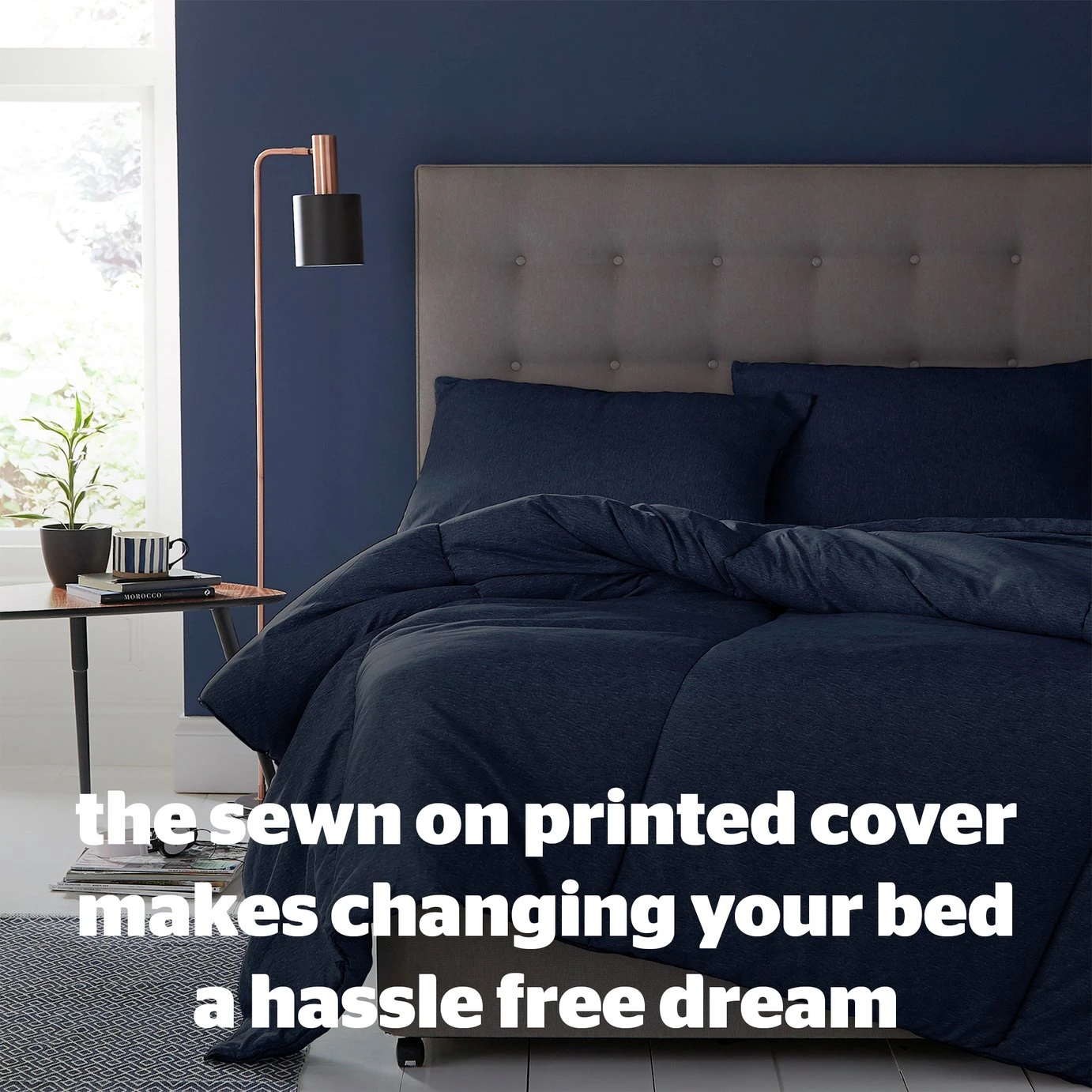 Silentnight Coverless 10.5Tog Navy Duvet &Pillowcase- Single 4 Silentnight Coverless 10.5Tog Navy Duvet &Pillowcase- Single - Image 2