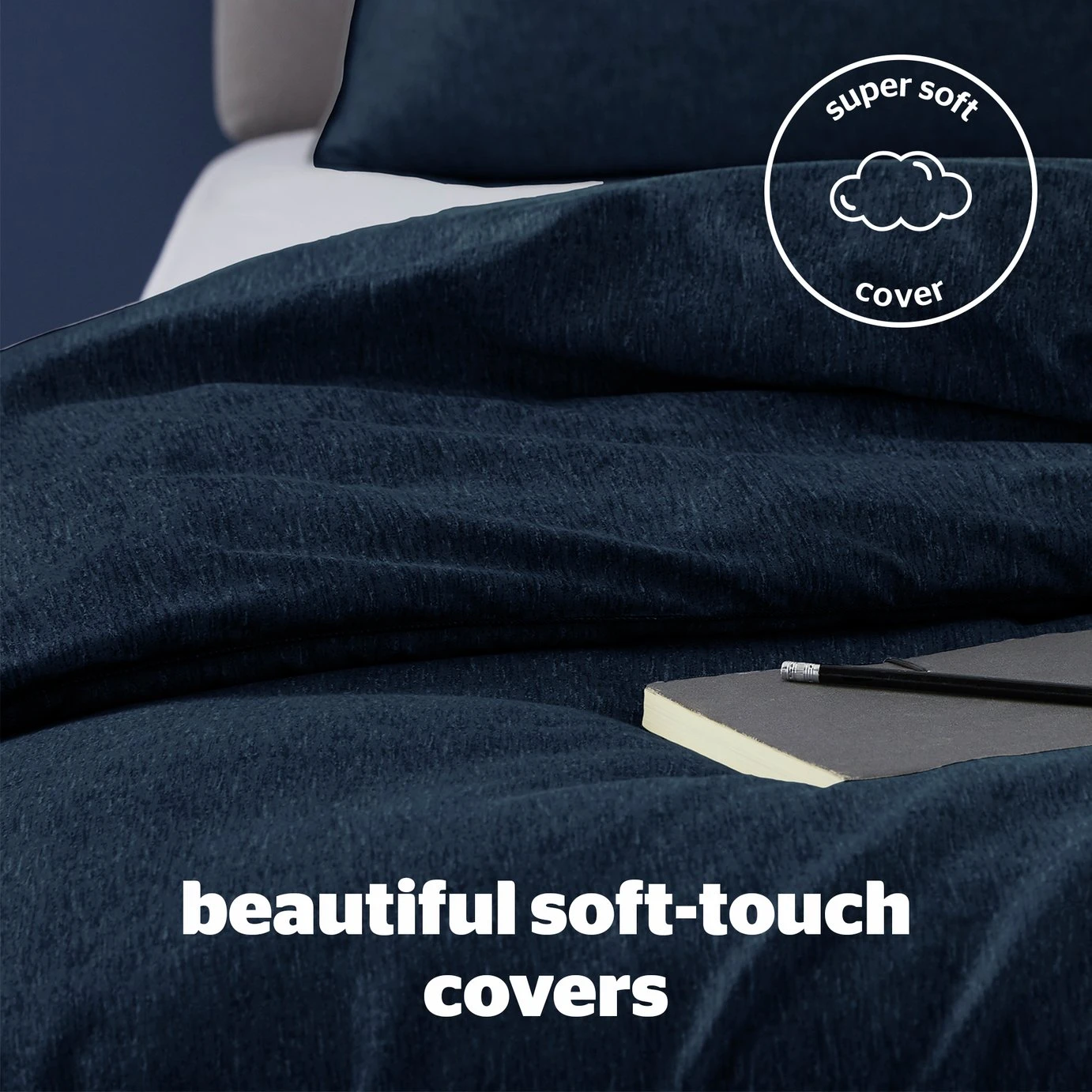 Silentnight Coverless 10.5Tog Navy Duvet &Pillowcase- Single 6 Silentnight Coverless 10.5Tog Navy Duvet &Pillowcase- Single - Image 4