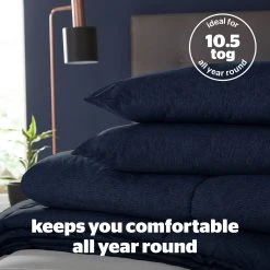 Silentnight Coverless 10.5Tog Navy Duvet &Pillowcase- Single 17 Silentnight Coverless 10.5Tog Navy Duvet &Pillowcase- Single -Habitat shop 3032257 R Z006A
