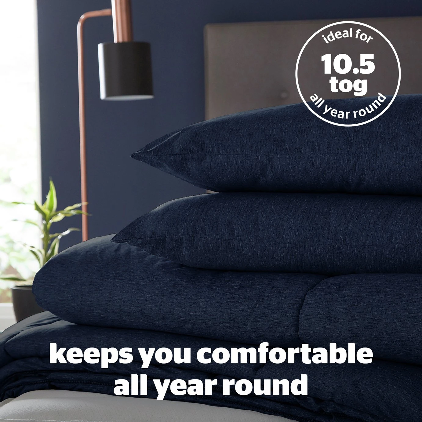 Silentnight Coverless 10.5Tog Navy Duvet &Pillowcase- Single 8 Silentnight Coverless 10.5Tog Navy Duvet &Pillowcase- Single - Image 6