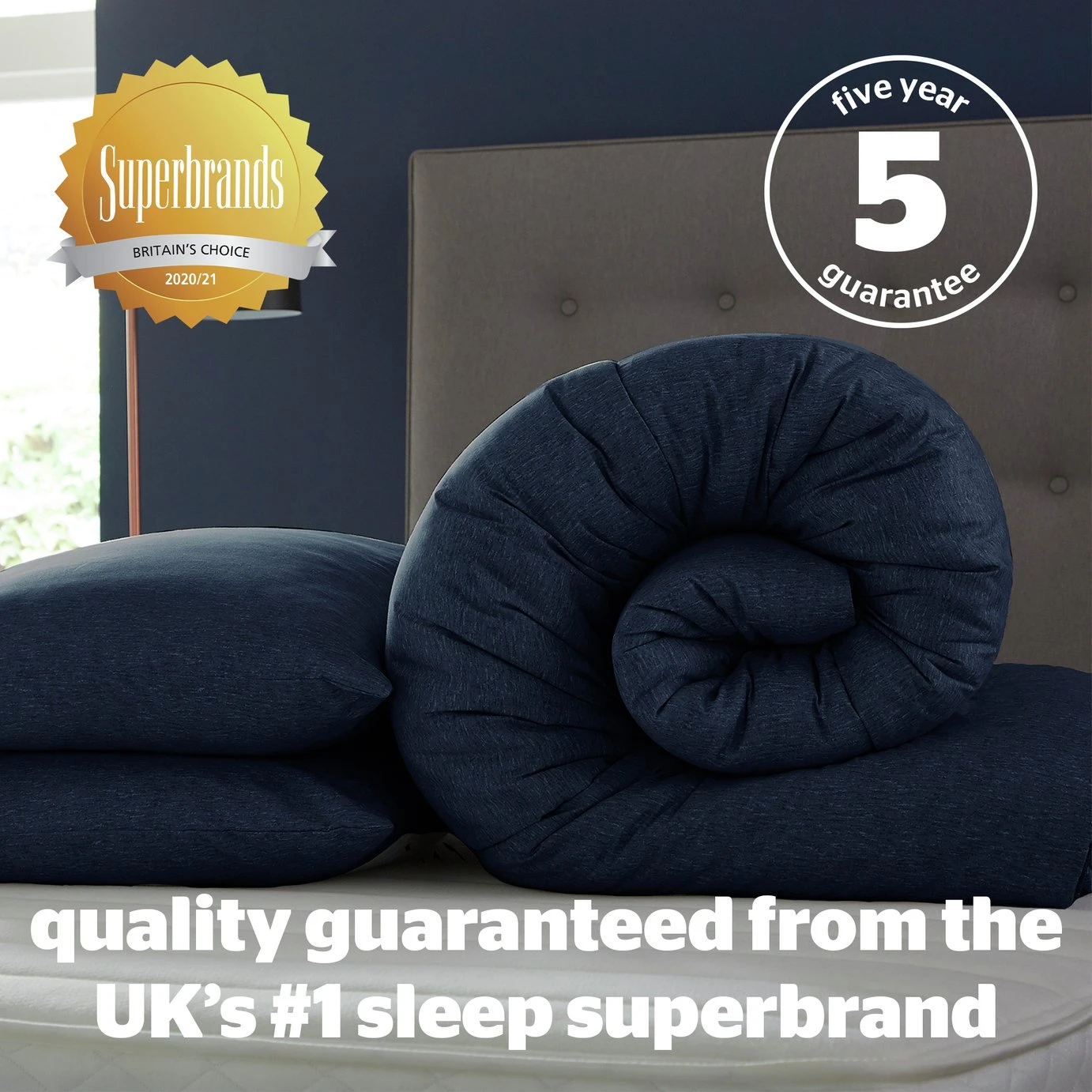 Silentnight Coverless 10.5Tog Navy Duvet &Pillowcase- Single 11 Silentnight Coverless 10.5Tog Navy Duvet &Pillowcase- Single - Image 9