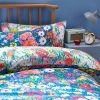 Furn Wild Meadow Floral Blue Bedding Set - Single -Habitat shop 3066405 R Z001A