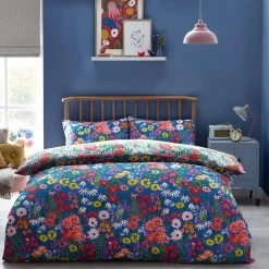 Furn Wild Meadow Floral Blue Bedding Set - Single -Habitat shop 3066405 R Z003A