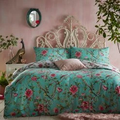 Furn Vintage Chinoiserie Floral Green Bedding Set - Single -Habitat shop 3066498 R Z004A