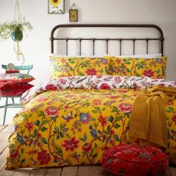 Furn Pomelo Tropical Floral Yellow Bedding Set - Single -Habitat shop 3066773 R Z004A