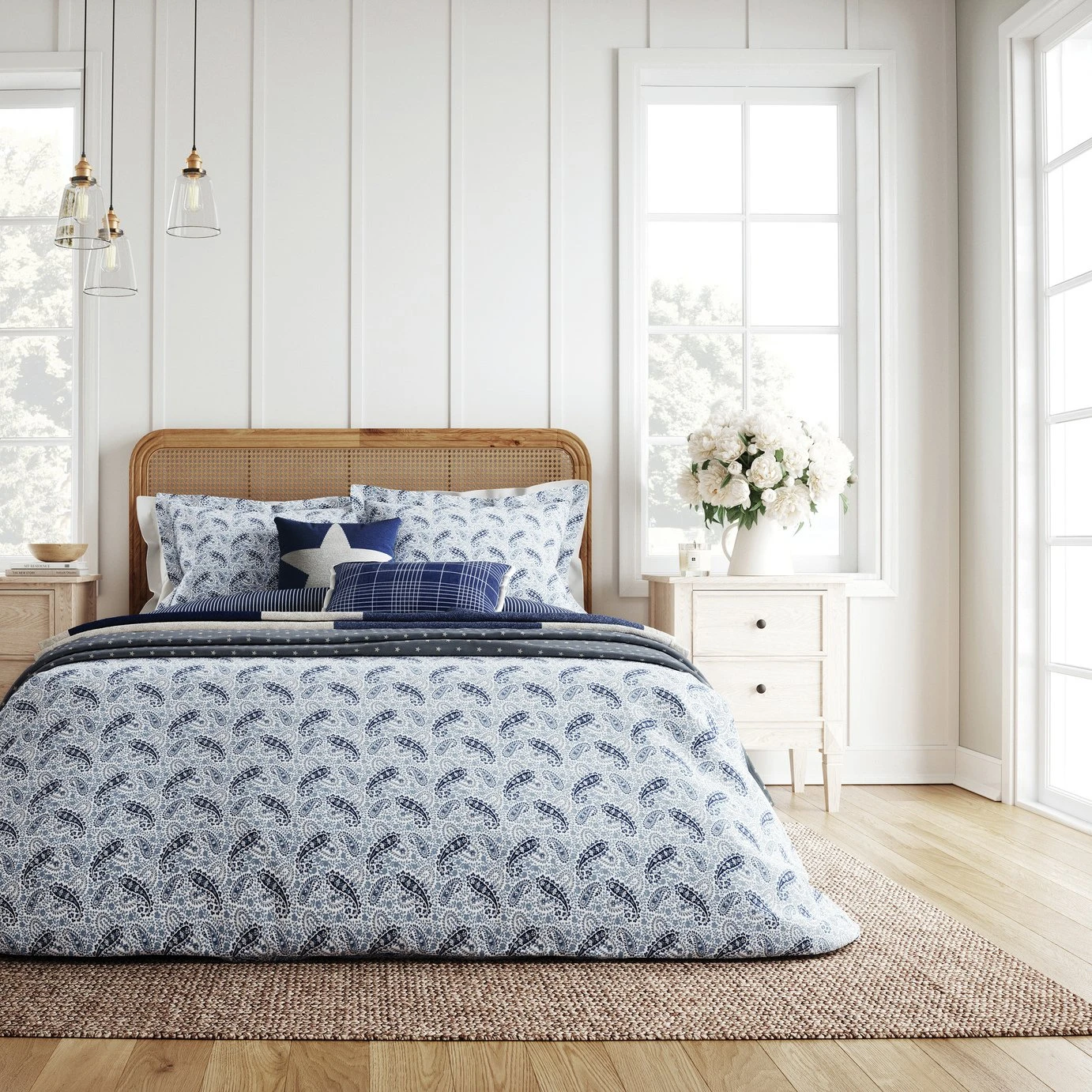 Helena Springfield Cotton Paisley Blue Bedding Set - Single 4 Helena Springfield Cotton Paisley Blue Bedding Set - Single - Image 2