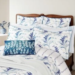 V/A V&A Cotton 200TC Baroque Blue & White Bedding Set - Double