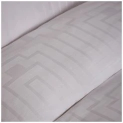 Bianca Cotton 180 TC Geometric White Bedding Set - Double -Habitat shop 3080412 R Z004A
