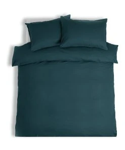 Habitat Linen Look Cotton Plain Teal Bedding Set - Single 9 Habitat Linen Look Cotton Plain Teal Bedding Set - Single -Habitat shop 3112191 R Z002A