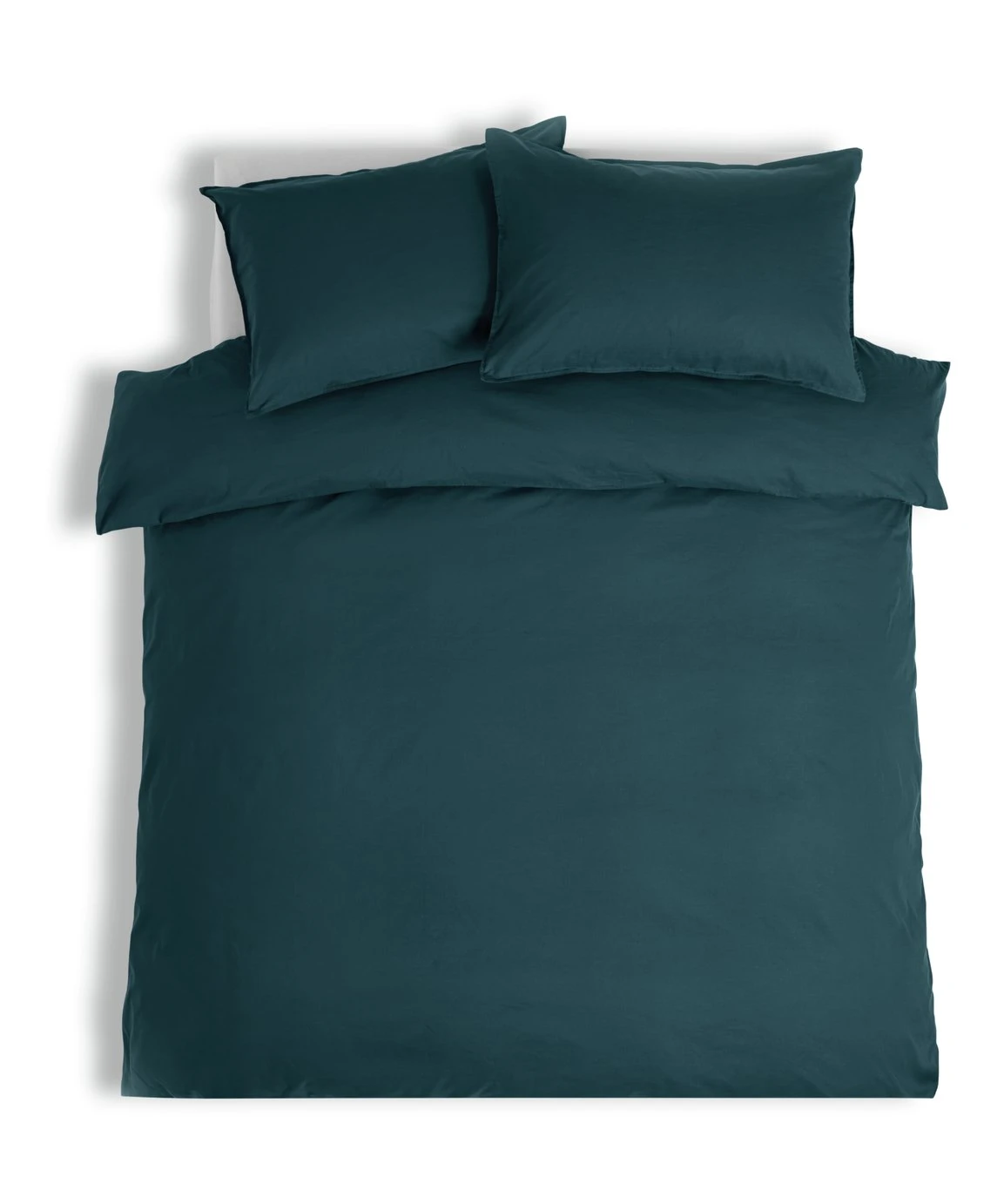 Habitat Linen Look Cotton Plain Teal Bedding Set - Single 5 Habitat Linen Look Cotton Plain Teal Bedding Set - Single - Image 3