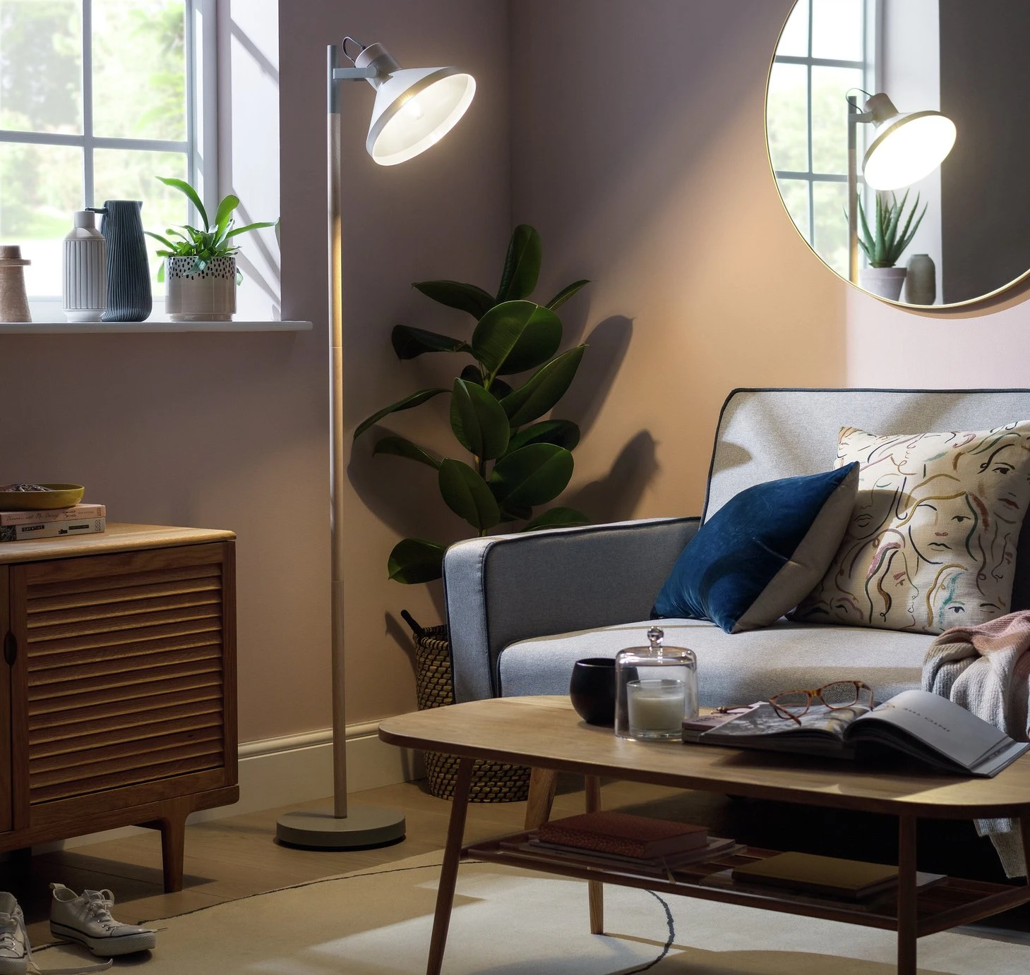 Habitat Skandi Floor Lamp - Grey 4 Habitat Skandi Floor Lamp - Grey - Image 2