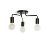 Habitat Rayner Steel 3 Light LED Flush Ceiling Light - Black