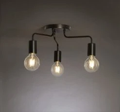 Habitat Rayner Steel 3 Light LED Flush Ceiling Light - Black 13 Habitat Rayner Steel 3 Light LED Flush Ceiling Light - Black -Habitat shop 3247846 R Z002A