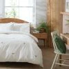 Habitat 180TC Embroidered Bee White Bedding Set - Single -Habitat shop 3347540 R Z001A