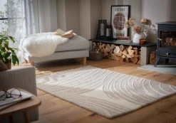 Habitat Hand Tufted Wool & Cotton Rug - Natural -120X170cm -Habitat shop 3636574 R Z001C