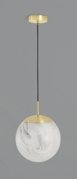 Habitat Tires Alabaster Ceiling Pendant Light -Brushed Brass -Habitat shop 4075990 R Z002A