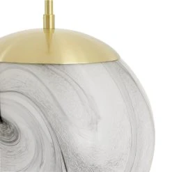 Habitat Tires Alabaster Ceiling Pendant Light -Brushed Brass -Habitat shop 4075990 R Z003A