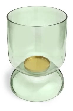Habitat Medium Glass Hurricane Lantern - Green -Habitat shop 4090865 R Z002A