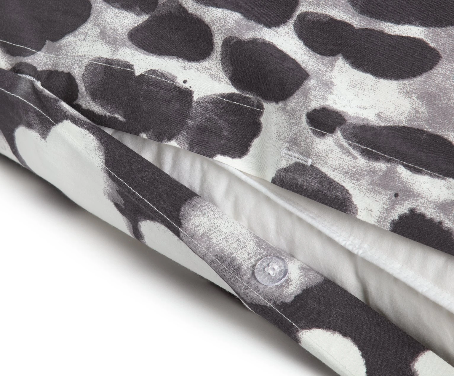 Habitat Cotton Bark Print Black & Grey Bedding Set - Double 8 Habitat Cotton Bark Print Black & Grey Bedding Set - Double - Image 6