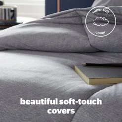 Silentnight Coverless 10.5Tog Grey Duvet & Pillowcase-Single -Habitat shop 4468624 R Z004A