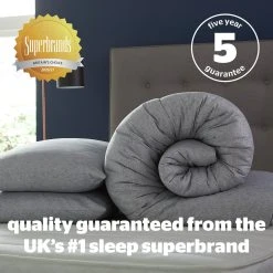 Silentnight Coverless 10.5Tog Grey Duvet & Pillowcase-Single -Habitat shop 4468624 R Z009A