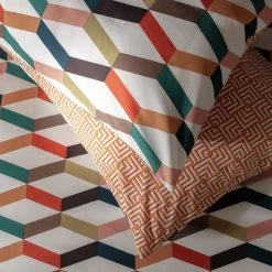 Habitat Geometric ZigZag Multicolour Bedding Set - Single -Habitat shop 4529257 R Z002C
