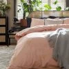 Habitat Embroidered Palm Pink Bedding Set - Single
